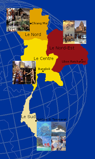 carte des element que vous devez absolument voir en Tha�lande